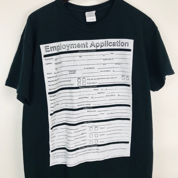 Employment Application T-shirt Men’s Sz L Graphic - Picture 6 of 7